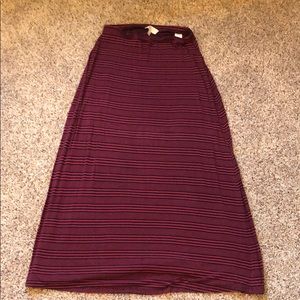 Red & navy blue maxi skirt from Talbots